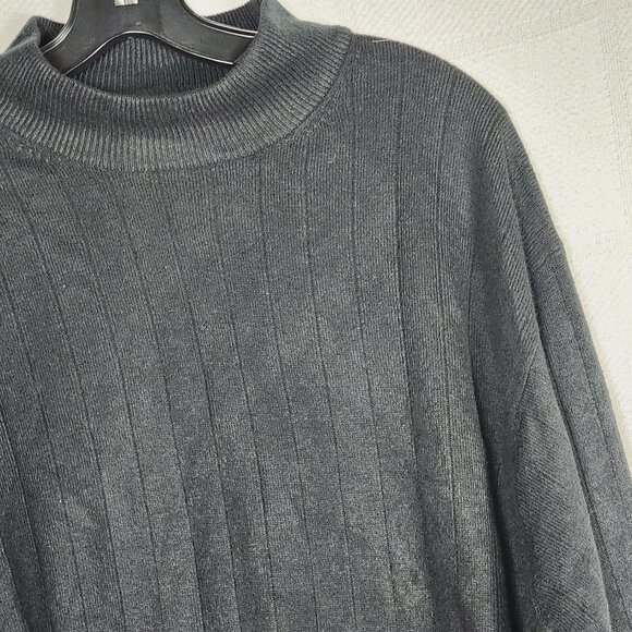 Dockers Black Acrylic Long Sleeve Mock Neck Basic Soft Pullover Sweater Size XL - Picture 4 of 16